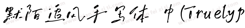 默陌追风手写体 中(Truelype)(Version 100) (字体转换